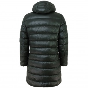 Piumino verde lungo per donna 2