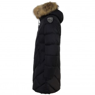 Piumino nero lungo per donna