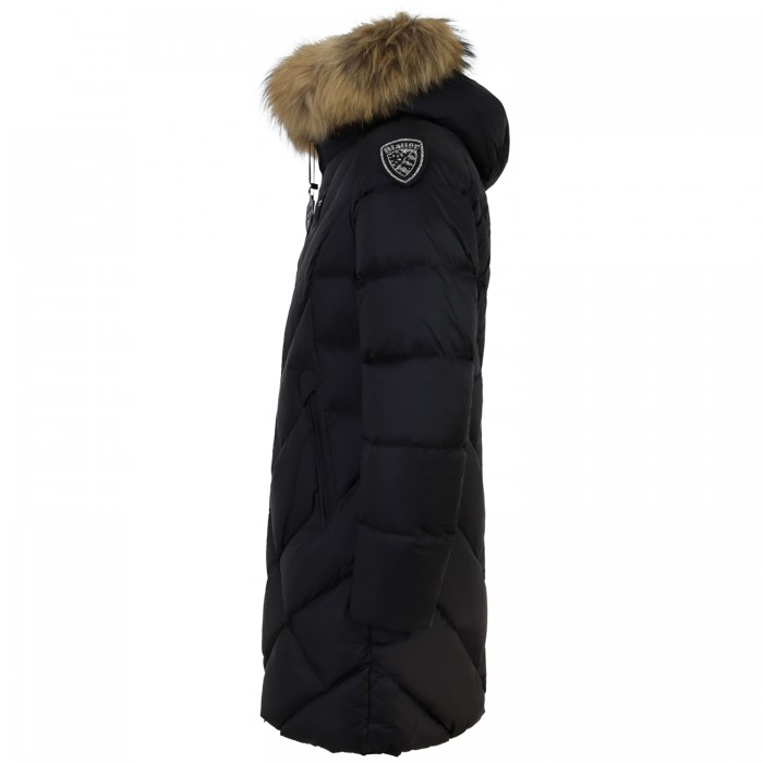 Piumino nero lungo per donna