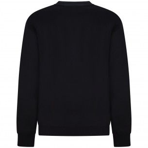 Felpa nera con logo per uomo 2