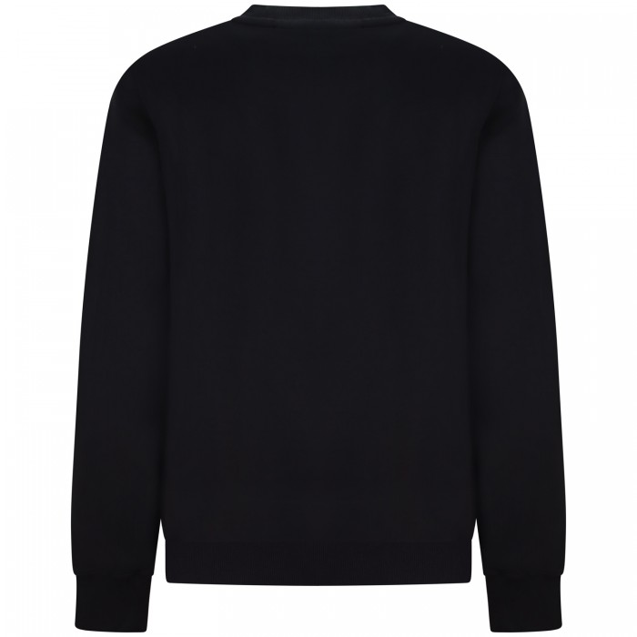 Felpa nera con logo per uomo