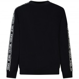 Felpa nera con bande logate... 2