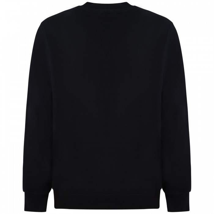 Felpa nera con maxi logo per uomo