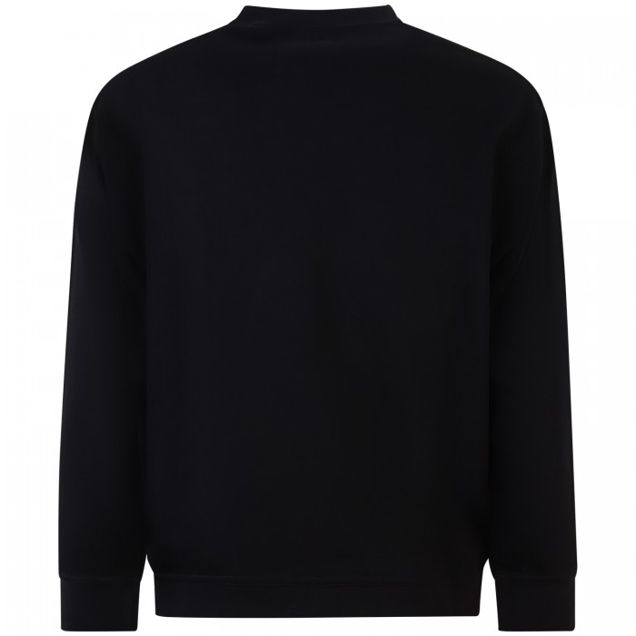 Felpa nera con mini logo per uomo