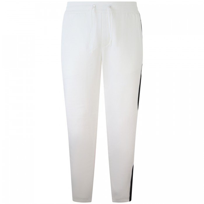 Pantalone tuta bianco con bande...