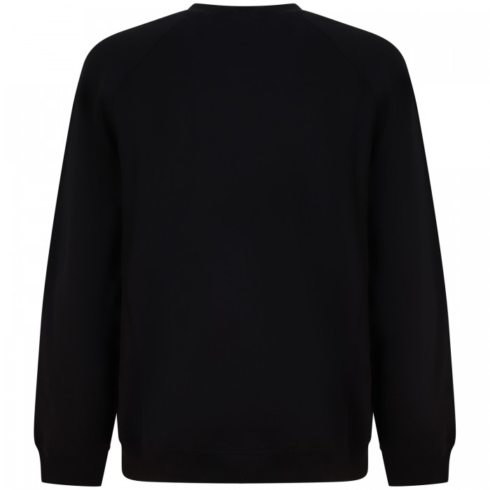 Felpa nera con mini logo per uomo