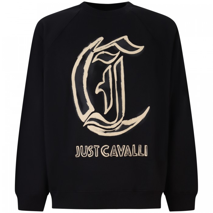 Felpa nera con mini logo per uomo