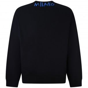 Felpa nera con mini logo...