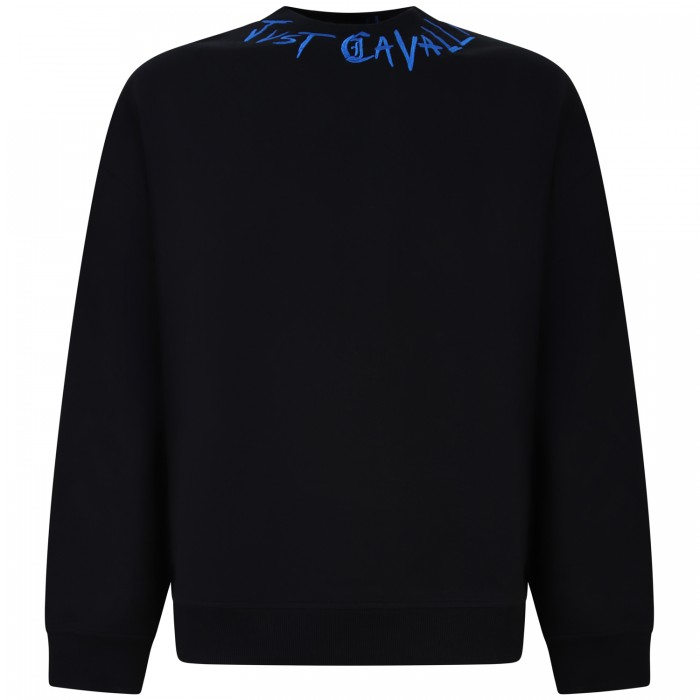 Felpa nera con mini logo per uomo