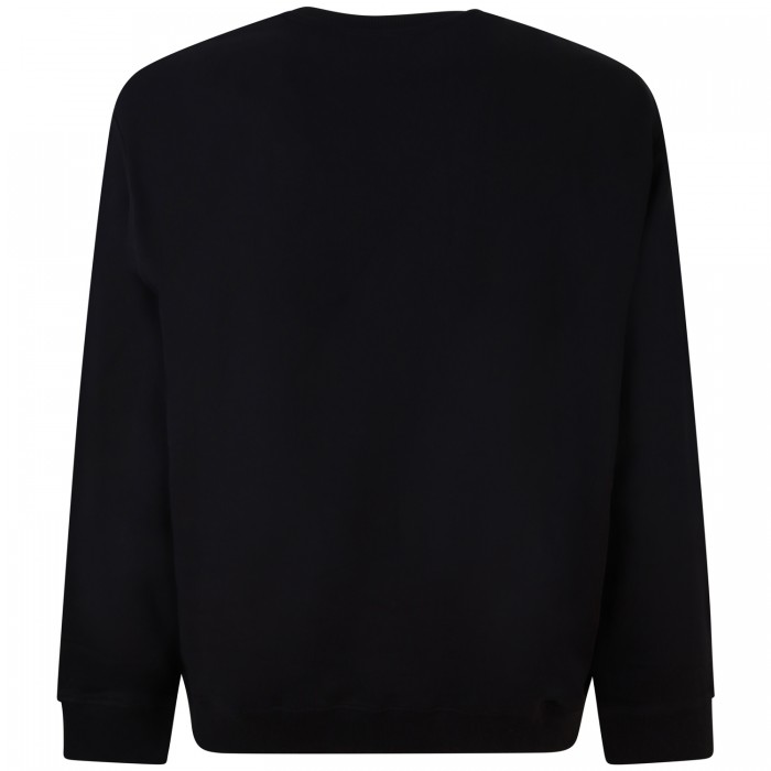 Felpa nera con mini logo per uomo