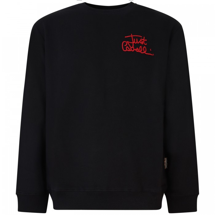 Felpa nera con mini logo per uomo