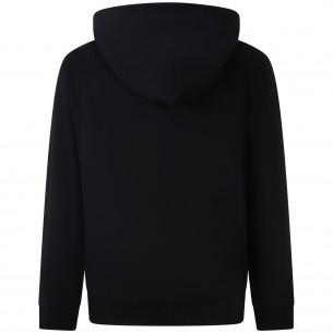 Felpa nera con cappuccio...