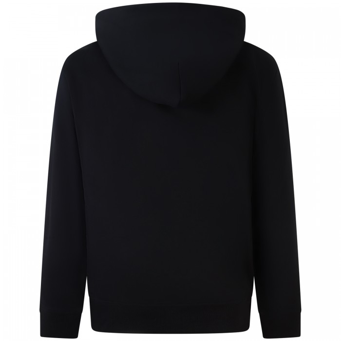 Felpa nera con cappuccio per uomo
