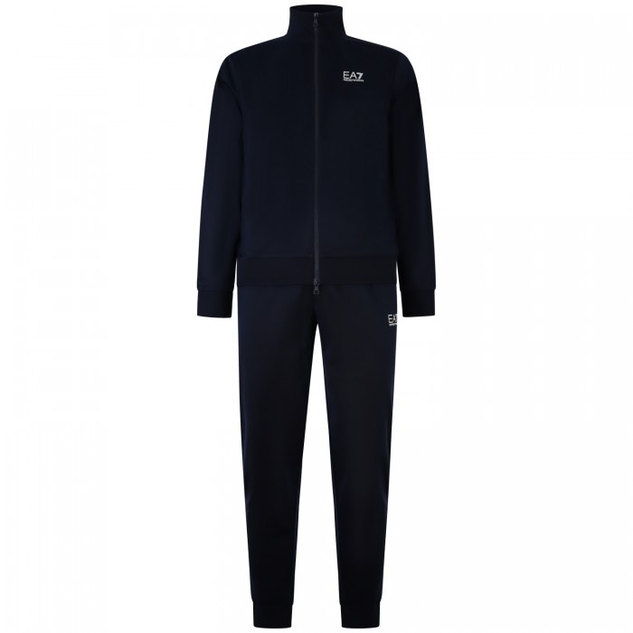 Completo tuta blu con mini logo per uomo