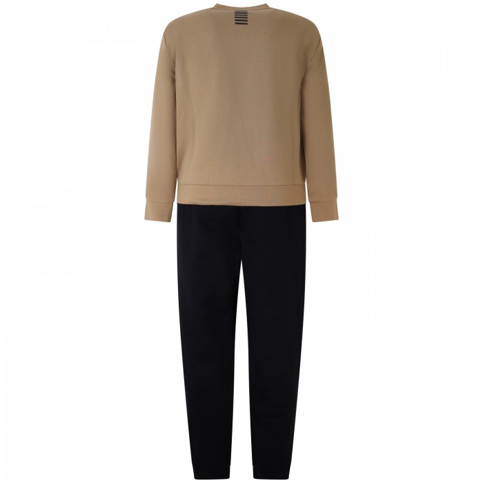 Completo tuta beige e nero con logo...