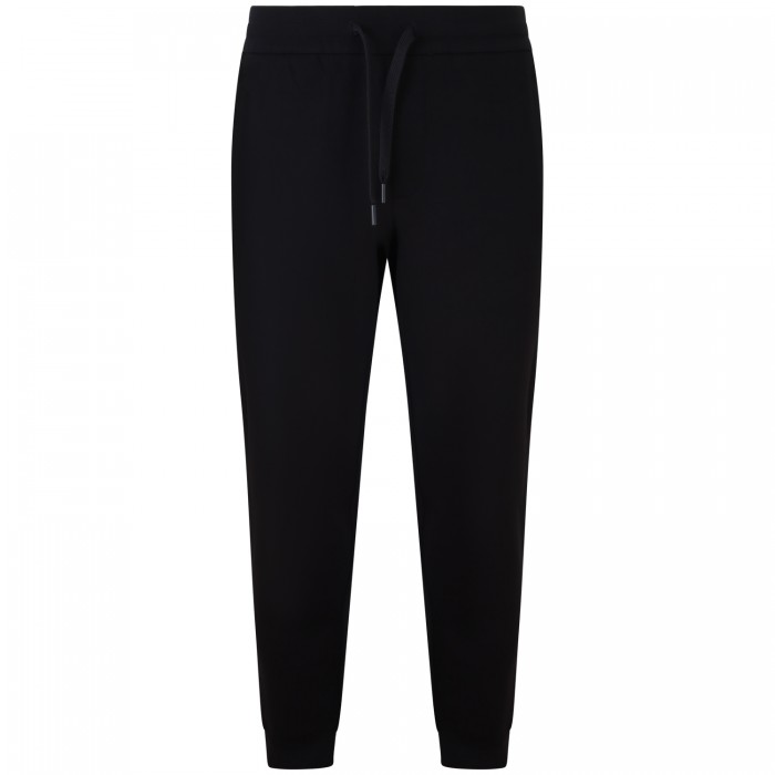 Pantalone tuta nero con mini logo per...
