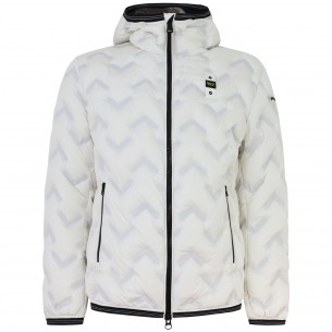 Piumino bianco con logo per...