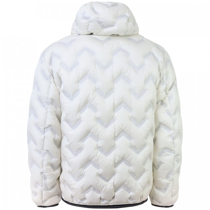 Piumino bianco con logo per uomo