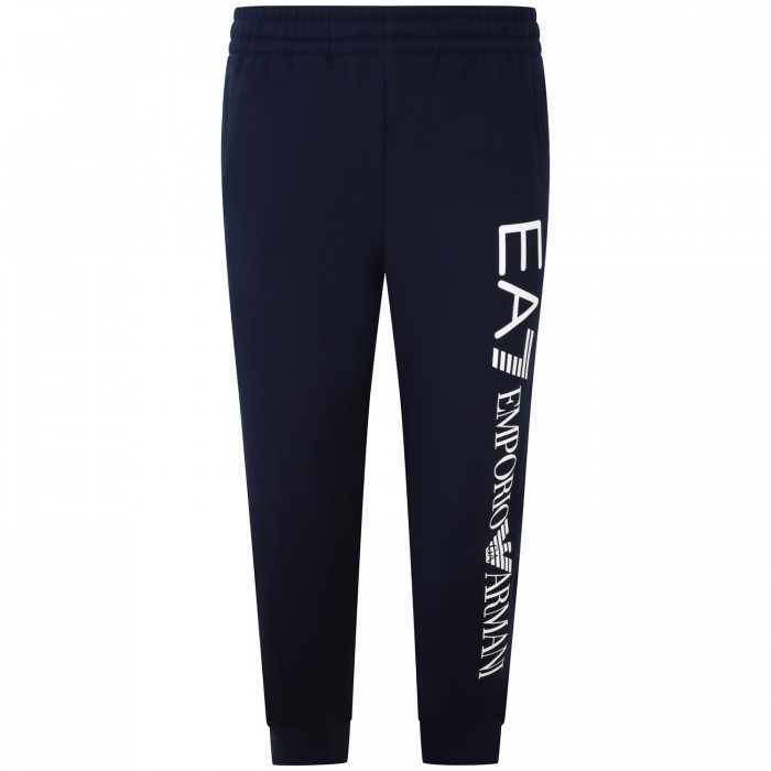 Pantalone tuta blu con logo per uomo