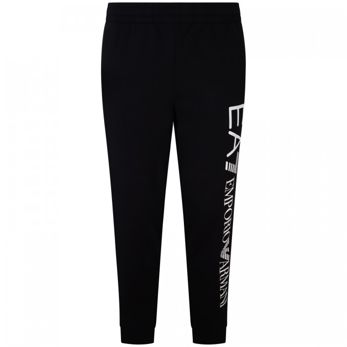 Pantalone tuta nero con logo per uomo