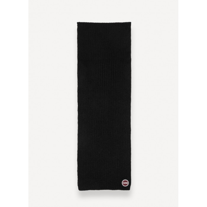 Sciarpa nera con mini logo per uomo
