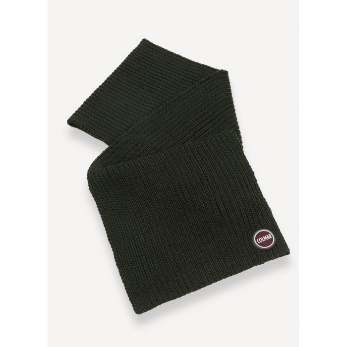Sciarpa verde con mini logo per uomo