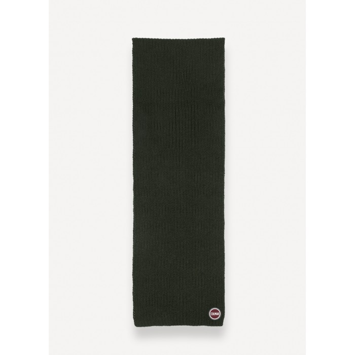 Sciarpa verde con mini logo per uomo