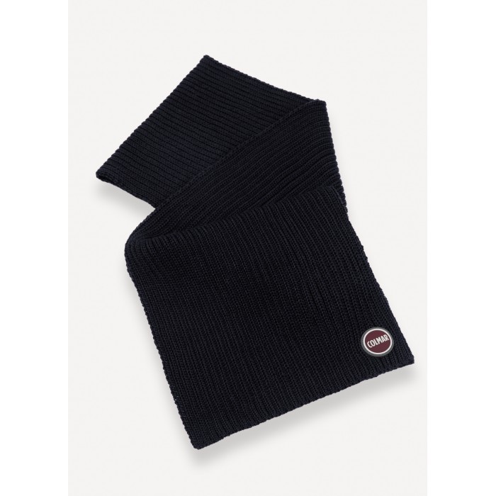 Sciarpa blu con mini logo per uomo