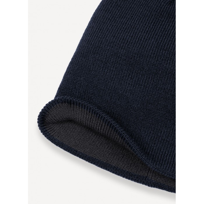 Cappello blu con mini logo per uomo