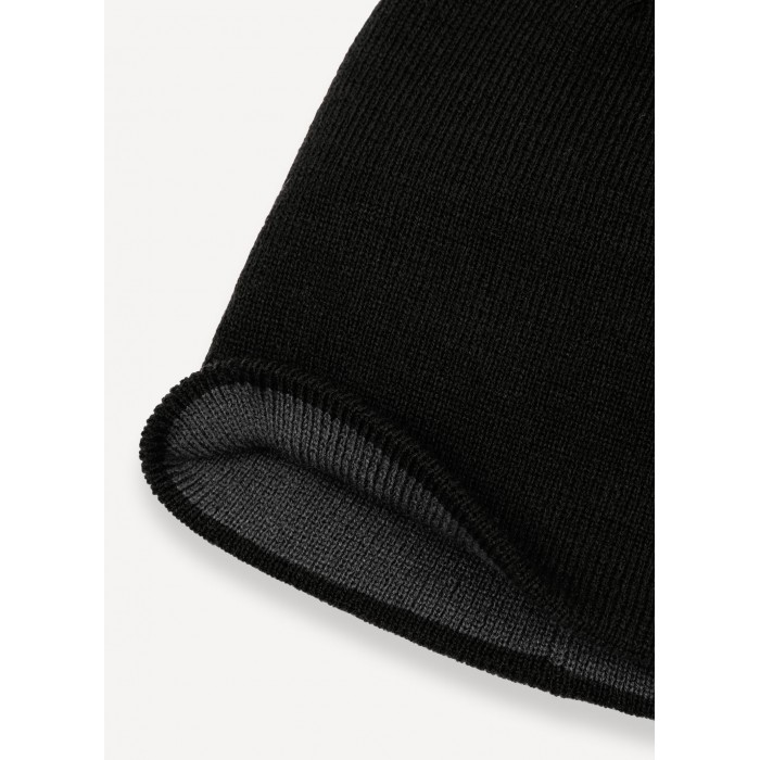 Cappello nero con mini logo per uomo