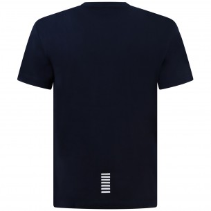 T-shirt blu con mini logo... 2