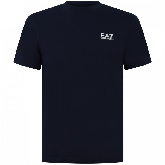 T-shirt blu con mini logo per uomo