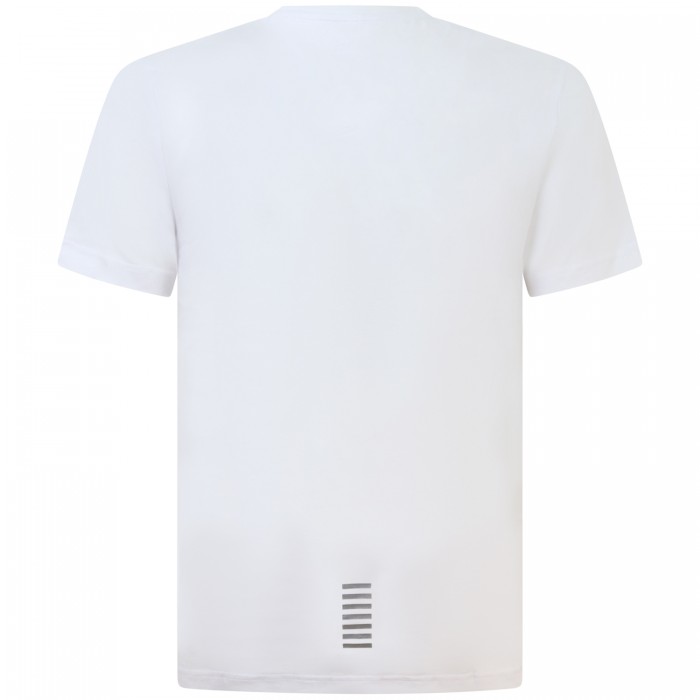 T-shirt bianca con mini logo per uomo