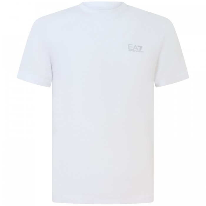 T-shirt bianca con mini logo per uomo