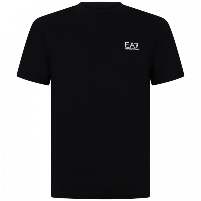 T-shirt nera con mini logo per uomo
