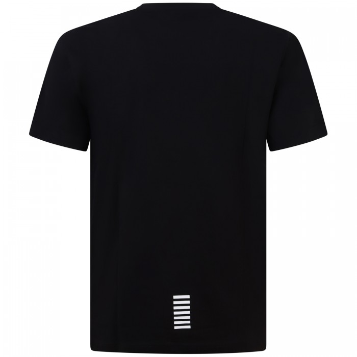 T-shirt nera con mini logo per uomo