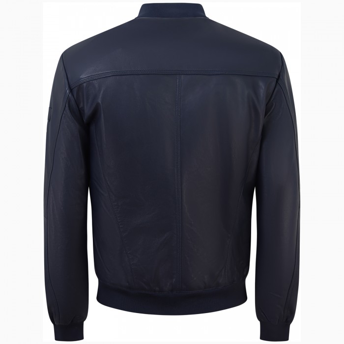 Giubbotto blu in pelle 'SAND LEATHER...