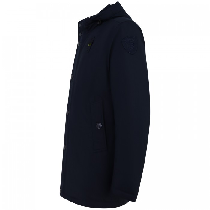 Giubbotto blu con logo per uomo