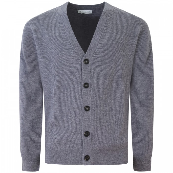 Cardigan grigio per uomo