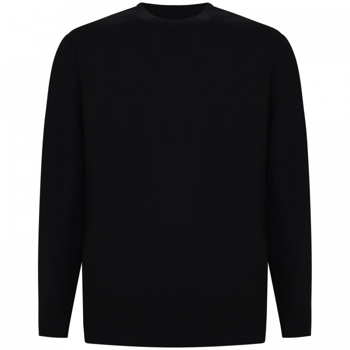 Maglione nero con mini logo per uomo