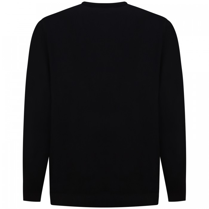Maglione nero con mini logo per uomo