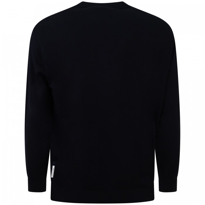 Maglione blu con mini logo per uomo