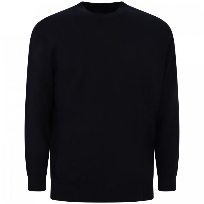 Maglione blu con mini logo per uomo