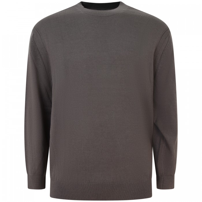 Maglione grigio con mini logo per uomo