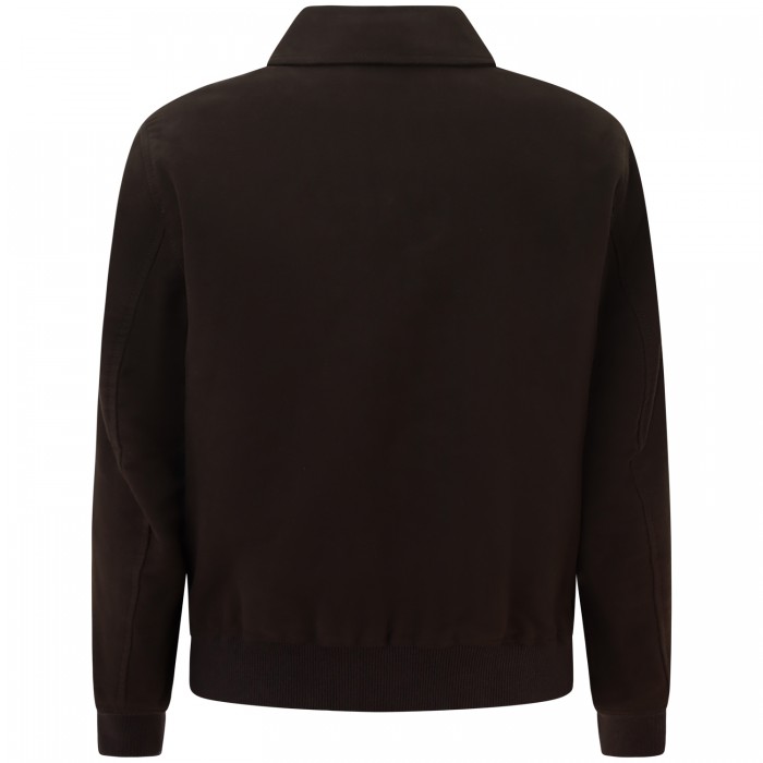 Giubbotto marrone con mini logo per uomo Giubbotto marrone con mini logo per uomo