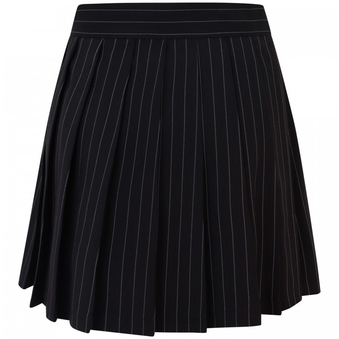 Mini gonna gessata nera   per donna