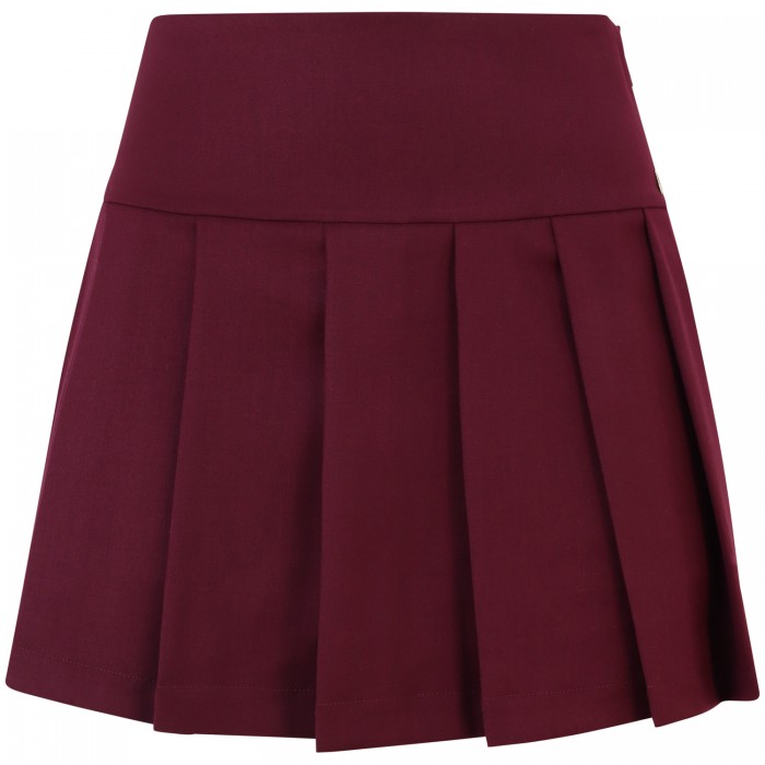 Mini gonna bordeaux   per donna