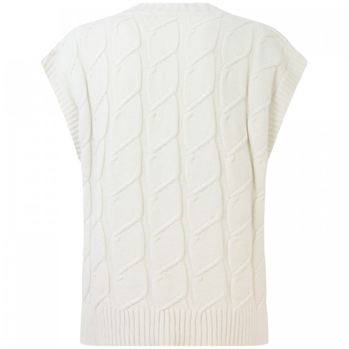 Gilet in maglia burro  per donna