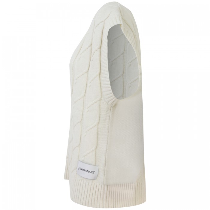 Gilet in maglia burro  per donna