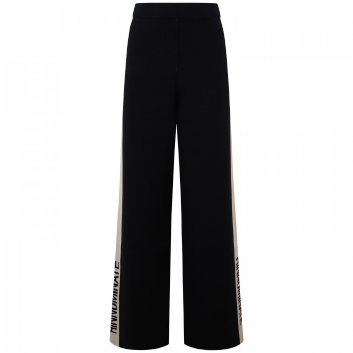 Pantalone tuta nero in maglia per donna